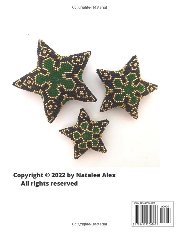 How to stitch 3D Peyote Beaded Stars - 30 projects (10 ideas * 3 sizes): Tutorial for beginners - Be