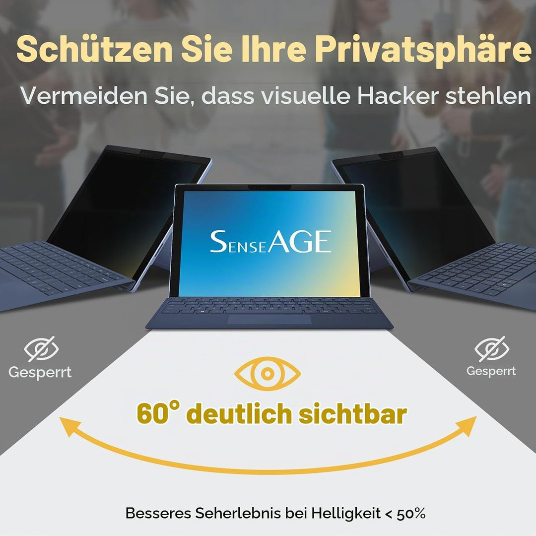 SenseAGE Magnetischer Blickschutzfilter für Microsoft Surface Pro X/9/8 (13 Zoll), Entfernbare, Anti