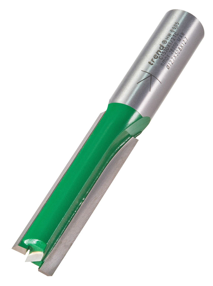 Trend - Zwei Flöten cutter 12,7 Durchmesser - C153DX1/2TC Shank 1/2 inch x Diameter 12.7 mm x Cut 50