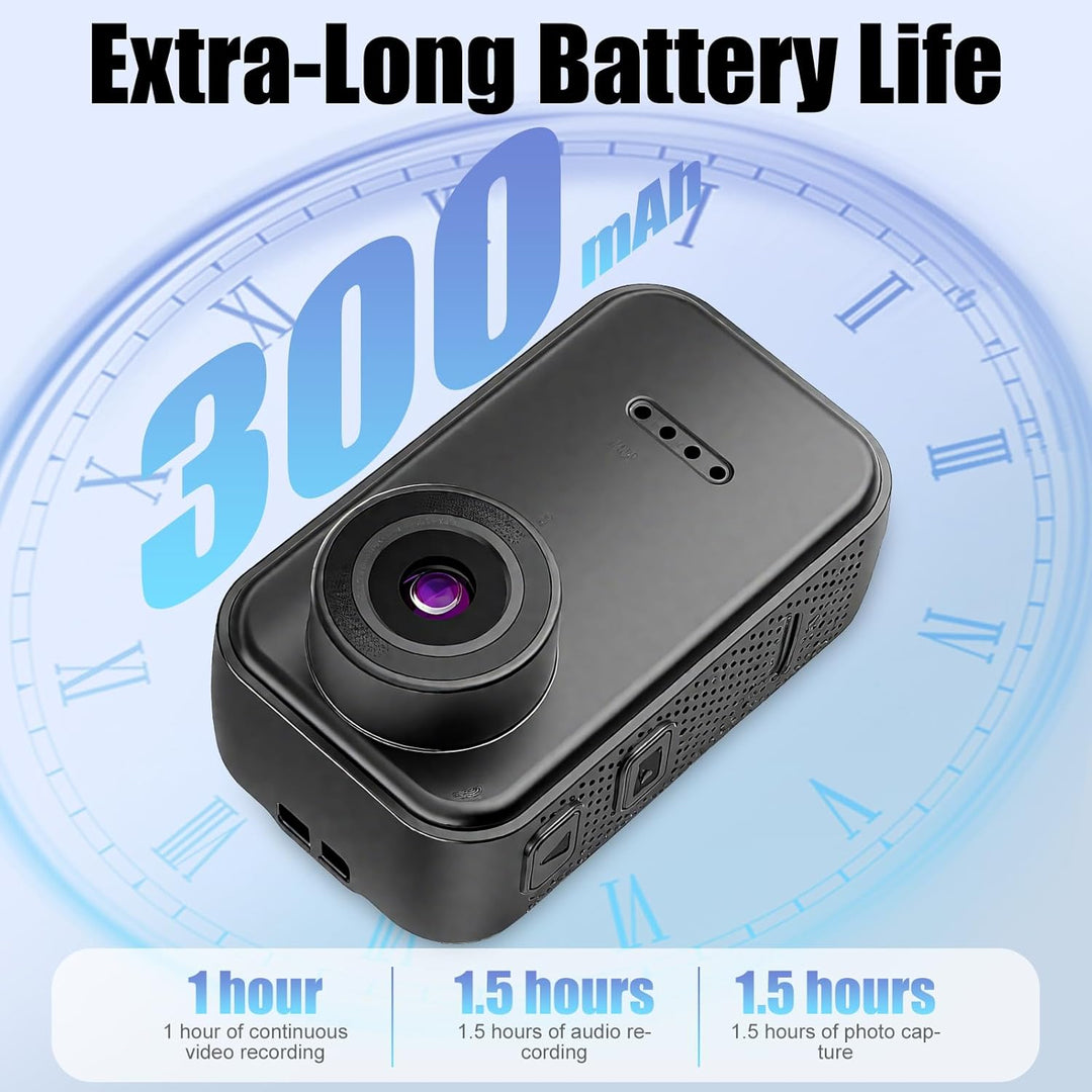 OBEST Mini Action Cam 1080P Bodycam Körperkamera mit 1.47 Bildschirm, Action Kamera Motorrad Fahrrad