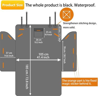 Alfheim Universal Kofferraumschutz - wasserabweisend & pflegeleicht - Ideale Autodecke für Hunde - S