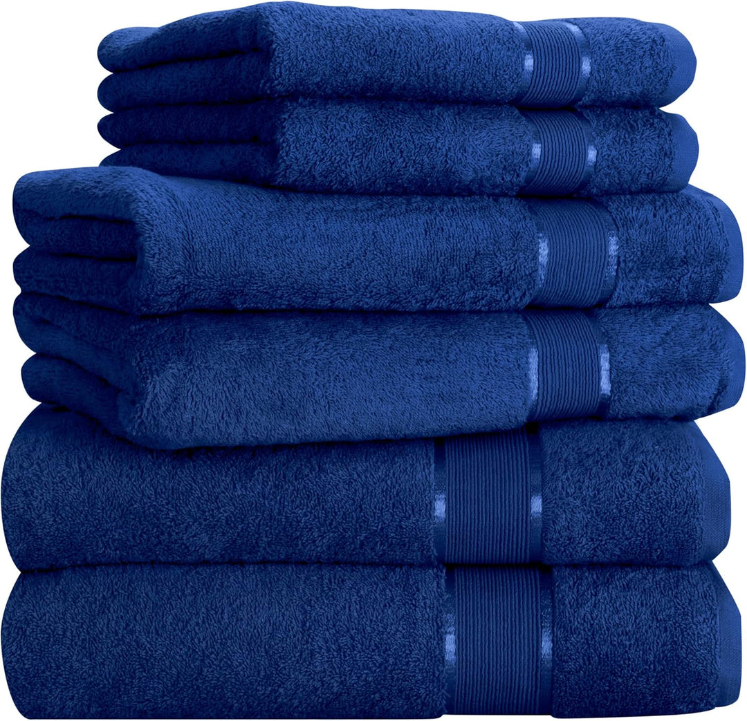 Mixibaby Handtuch 6er Set 2X Duschtuch 2X Handtuch 2X Gästetuch 100% Baumwolle Frottee, Farbe:Grau,