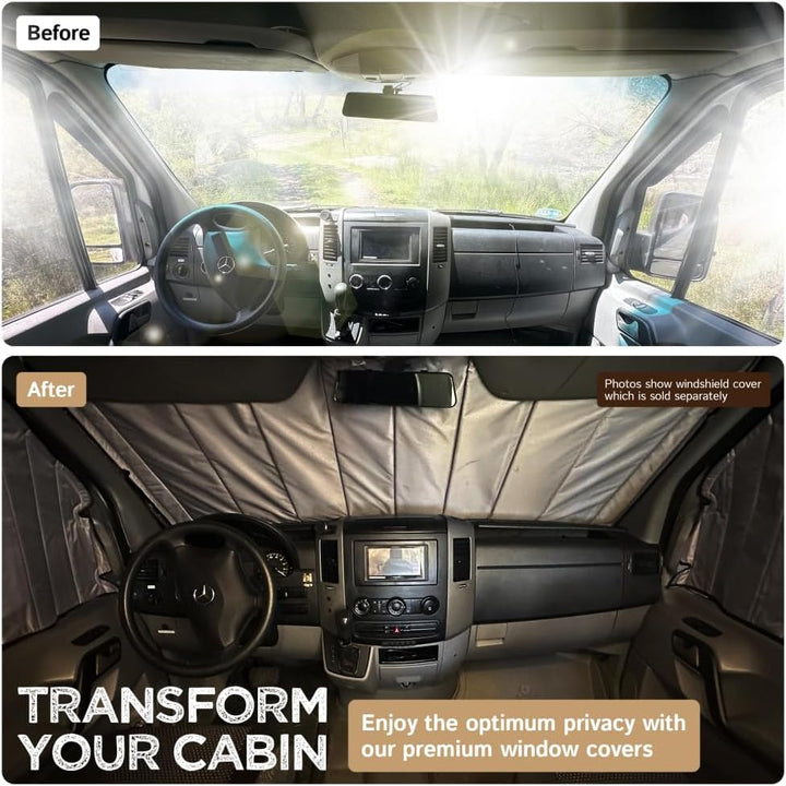 Living in a Bubble Verdunkelungs-Frontfensterabdeckung für Sprinter (2007-2018) - Ihr Vanlife-Essent