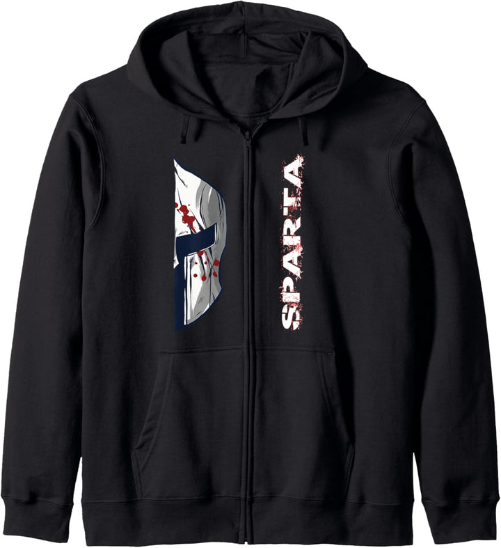 Sparta T-Shirt Helm Spartanischer Herren & Damen Sparta Kapuzenjacke