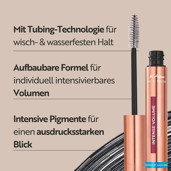 M. Asam MAGIC FINISH Intense Volume Mascara Waterproof Easy Remove (12ml) – Tubing Mascara Schwarz F