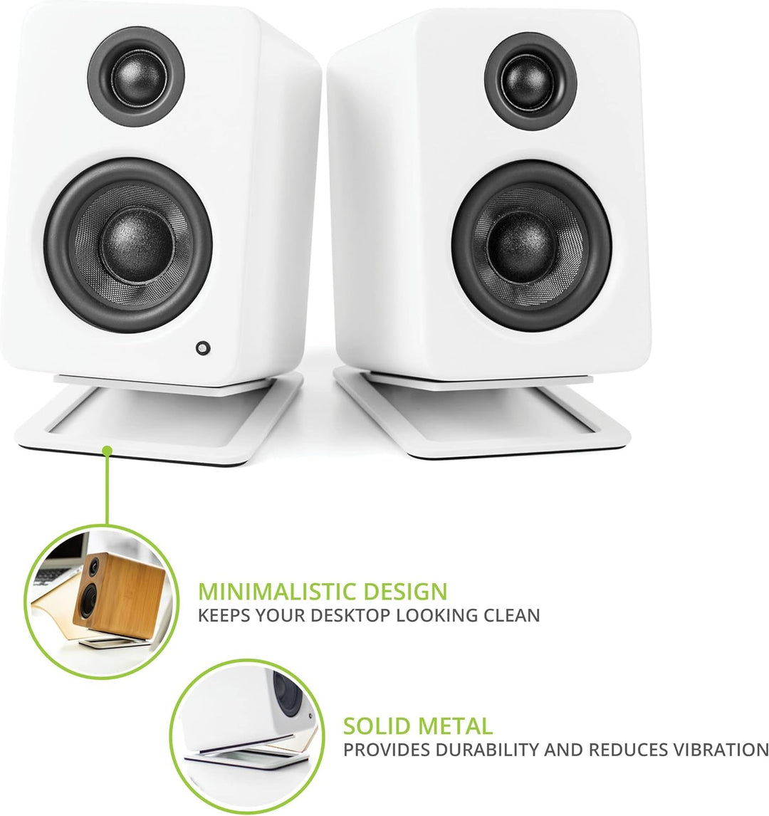 Kanto S2W Tilted Desktop Speaker Stands for Small Speakers & Compact 2”-3” Studio Monitors | Support