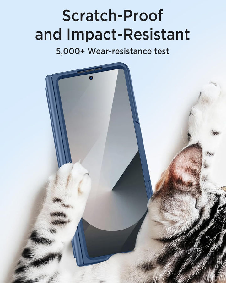Miimall Magnetisch Hülle Kompatibel mit Samsung Galaxy Z Fold 6 Hülle mit S-Pen & Stifthalter, [Anti
