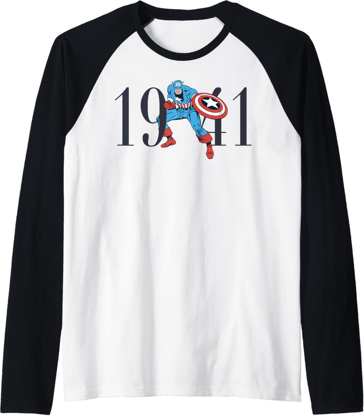 Marvel Captain America 1941 Portrait Raglan