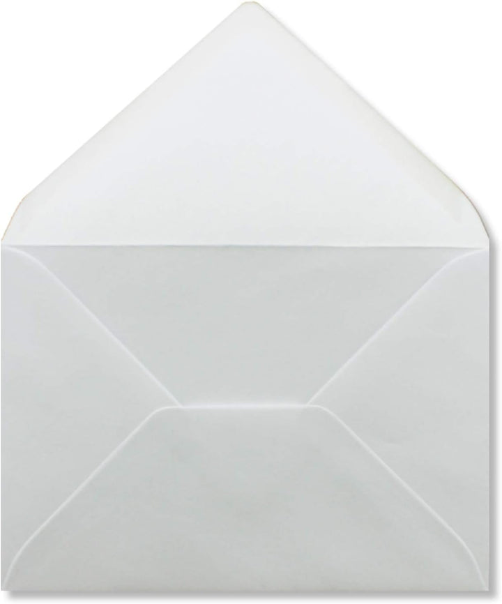 100x Briefumschläge DIN C6-11,2 x 16 cm - mit Nassklebung - Farbe: Weiss - Grammatur: 90 Gramm pro m