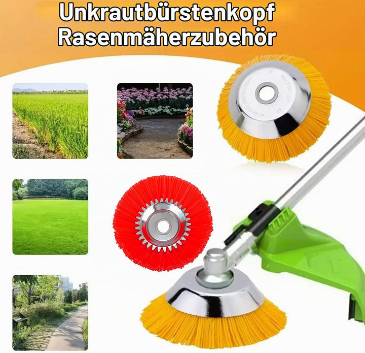 2 PCS Nylon-Unkrautbürste für Motorsense,6 Zoll+6 Zoll 25,4 mm Wildkrautbürste Weed Brush,Hochwertig