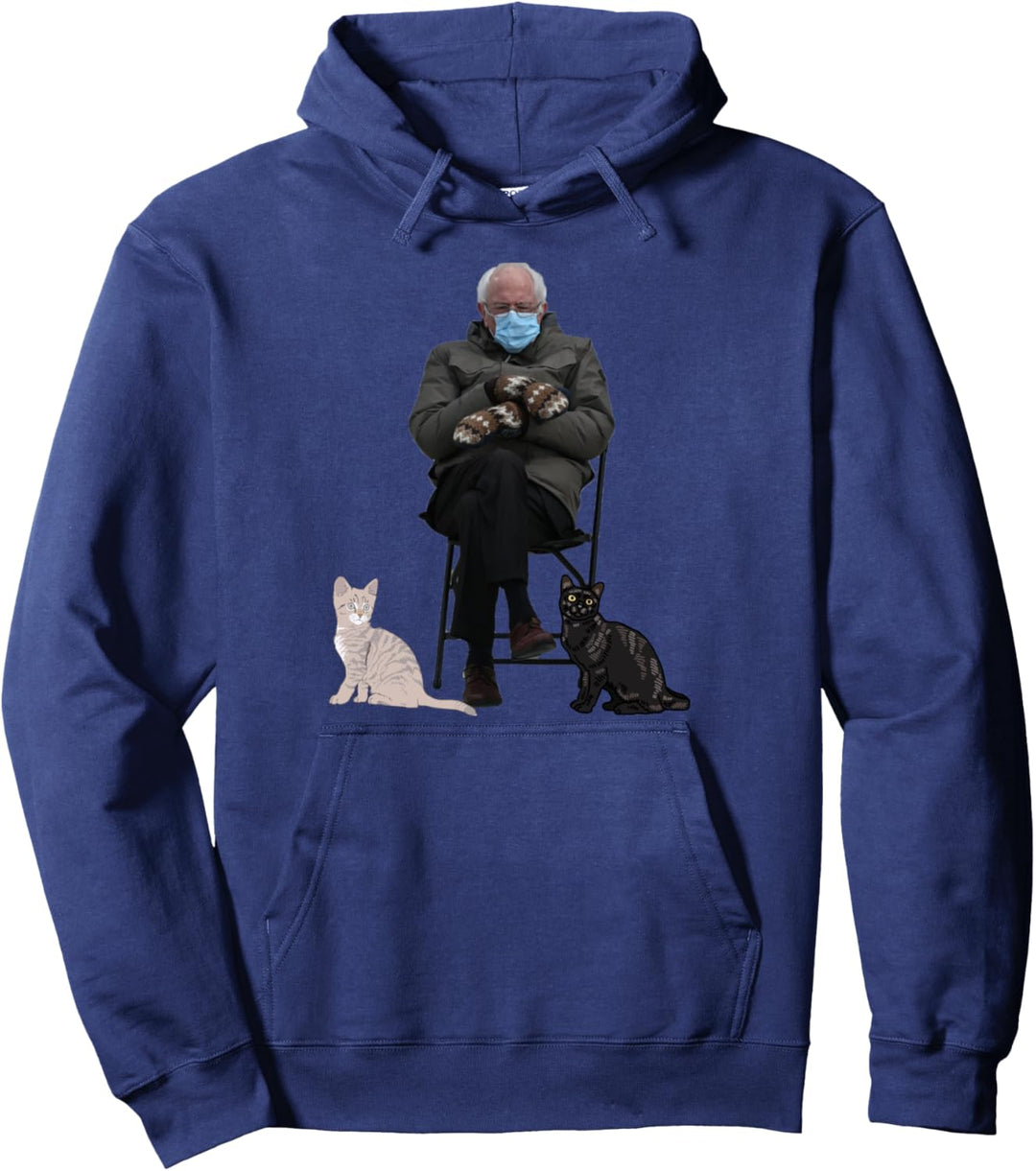Smitten for Kätzchen and Fäustlinge Bernie Sanders Funny Meme Pullover Hoodie