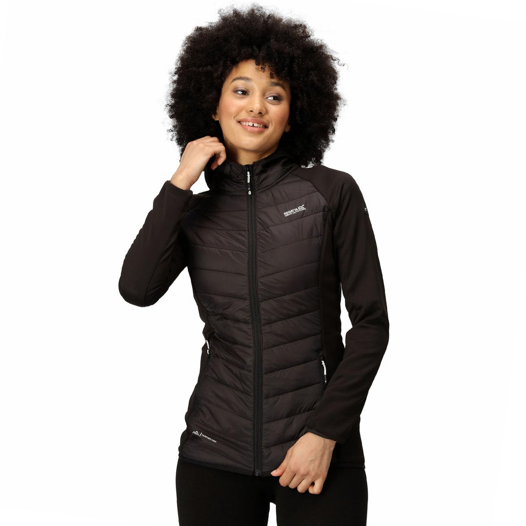 Regatta Damen Andreson VIII Hybrid Jacke leicht mit Kapuze RWN275 38 schwarz