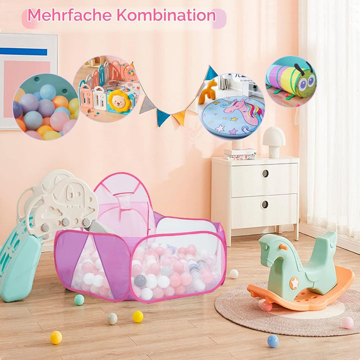 Eocolz Bällegrube für Kinder, grosses Pop Up Bällebad Bällepool, Spielzelt für Kleinkinder, Baby-Lau