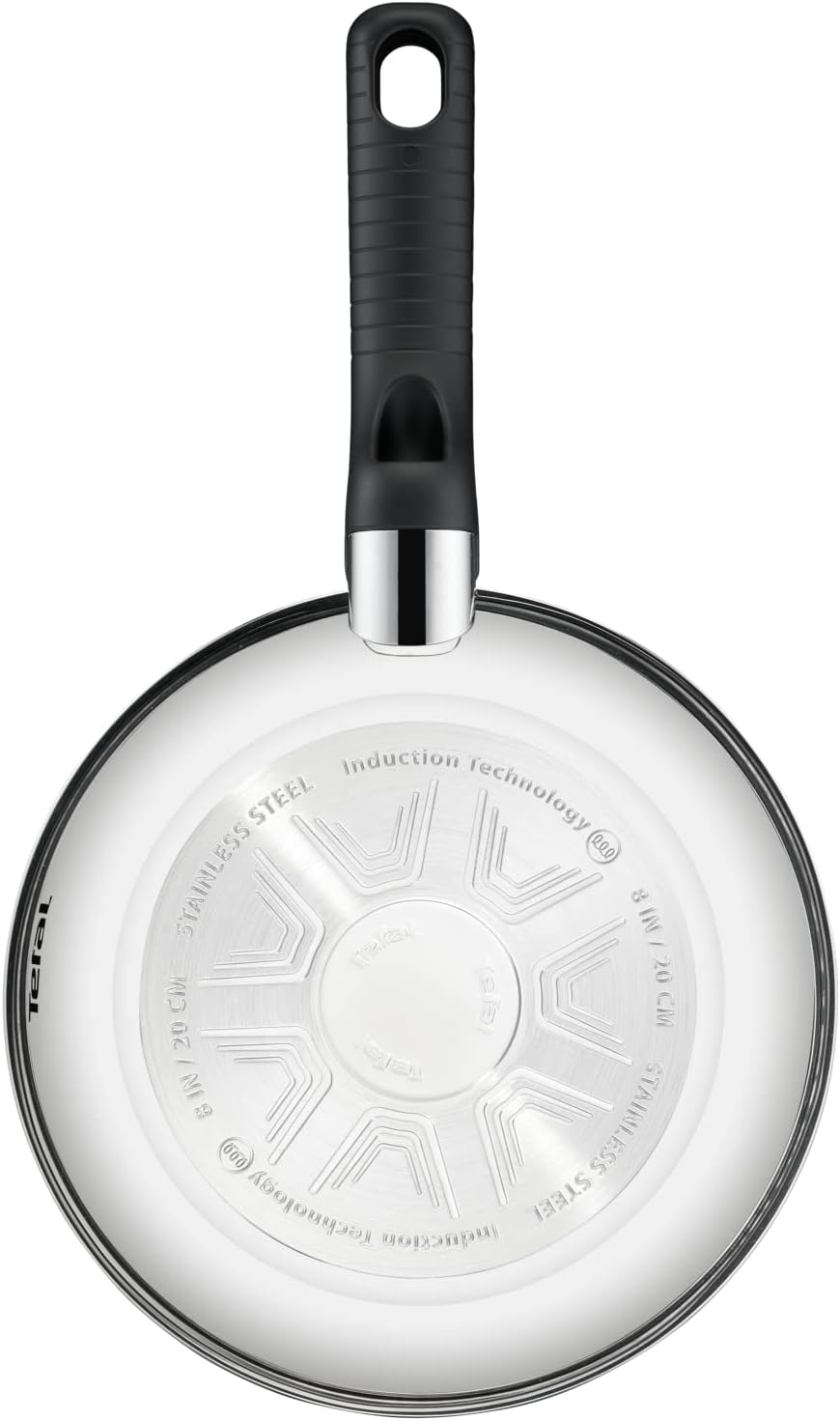 Tefal Comfort Max 26 cm Bratpfanne, Premium Edelstahl, Thermo-Spot Temperaturanzeige, Antihaftbeschi