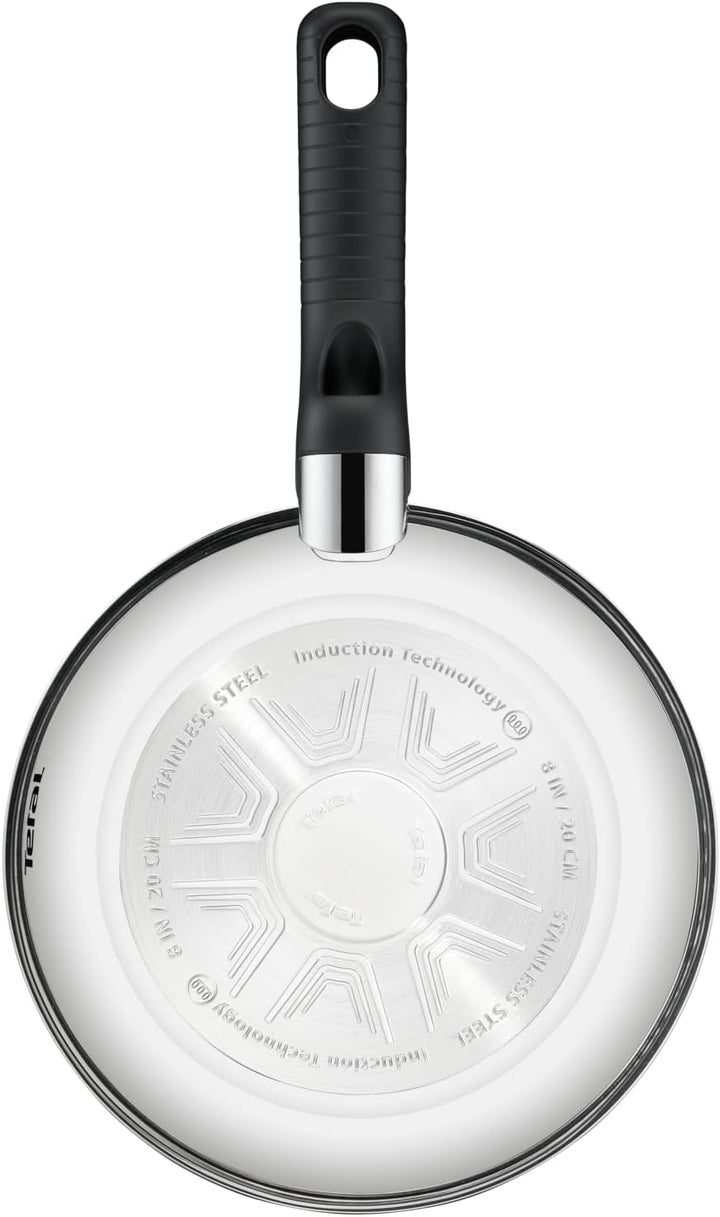 Tefal Comfort Max 26 cm Bratpfanne, Premium Edelstahl, Thermo-Spot Temperaturanzeige, Antihaftbeschi