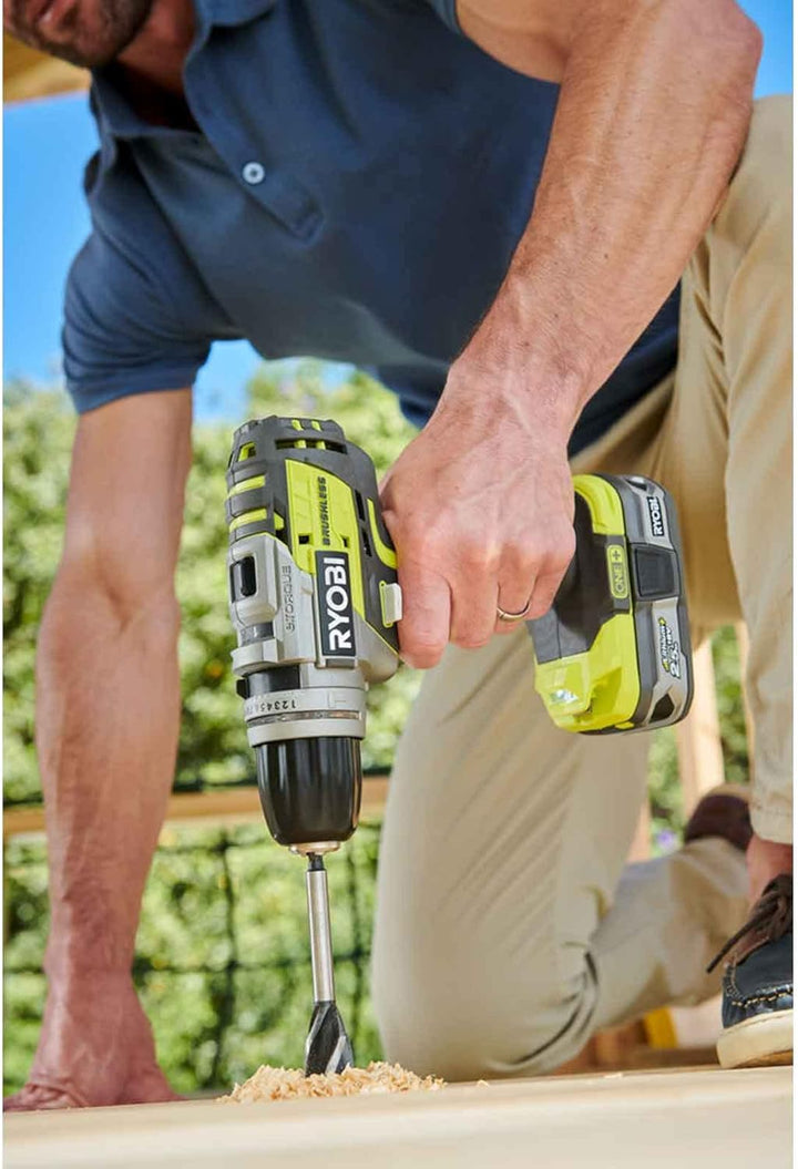 RYOBI 18 V ONE+ Brushless Akku-Schlagbohrschrauber R18PDBL-252S (2-Gang, max. Drehmoment 60 Nm, e-to