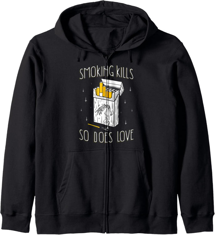 Smoking Kills So Does Love Aesthetic Soft Grunge Clothing Kapuzenjacke