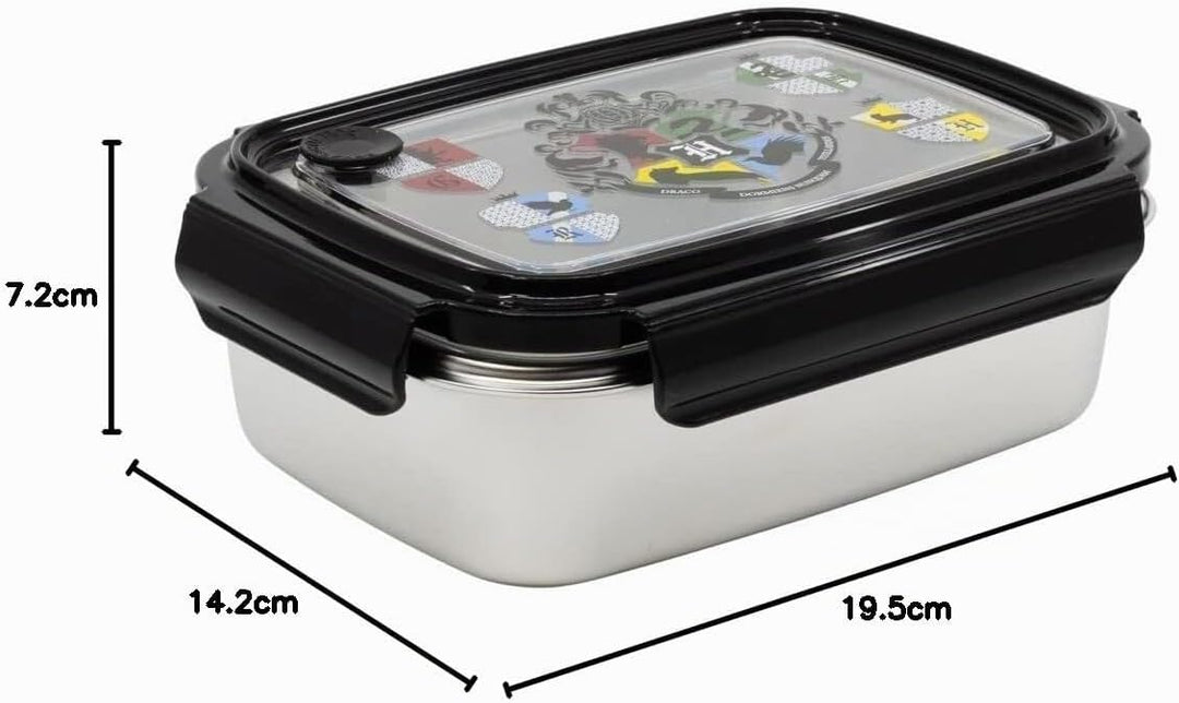 p:os Harry Potter Brotdose für Kinder und Erwachsene mit einem Fach, auslaufsichere Lunchbox aus Ede