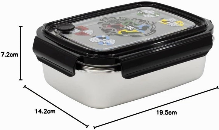 p:os Harry Potter Brotdose für Kinder und Erwachsene mit einem Fach, auslaufsichere Lunchbox aus Ede