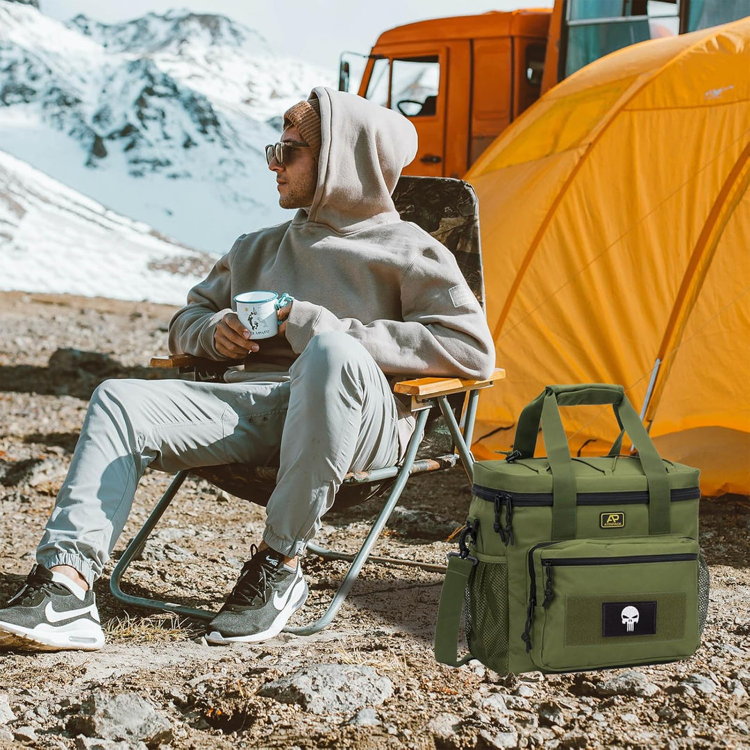 Taktische Lunch-Tasche für Männer, Isolierte und Auslaufsichere Lunchbox mit MOLLE-System, Grosse Kü