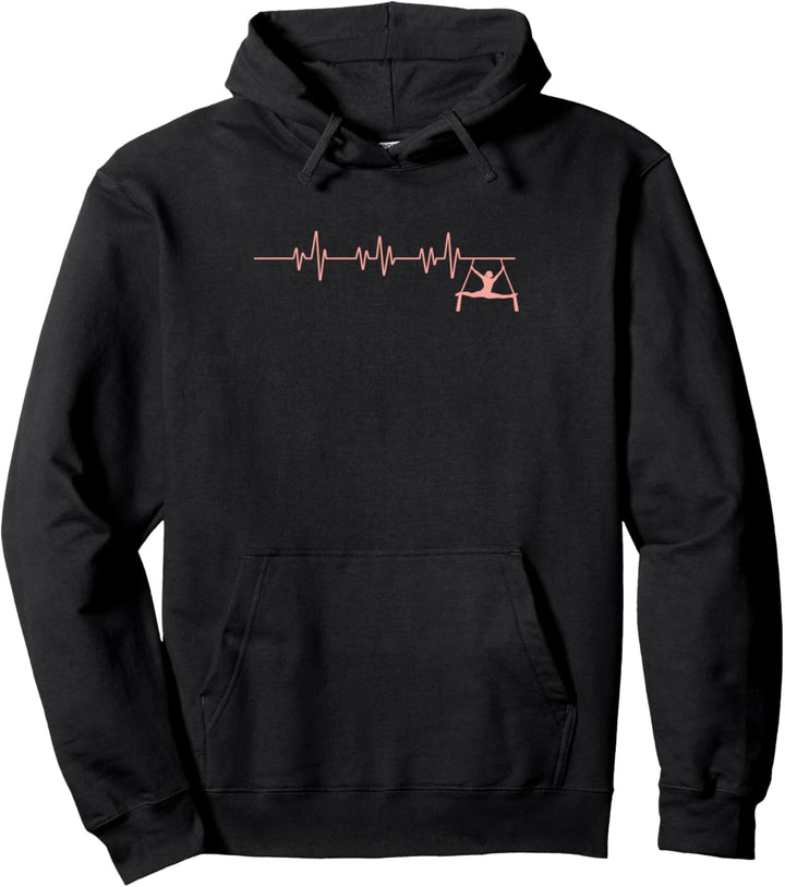 Herzschlag Herzlinie Herzfrequenz Aerial Yoga Pullover Hoodie
