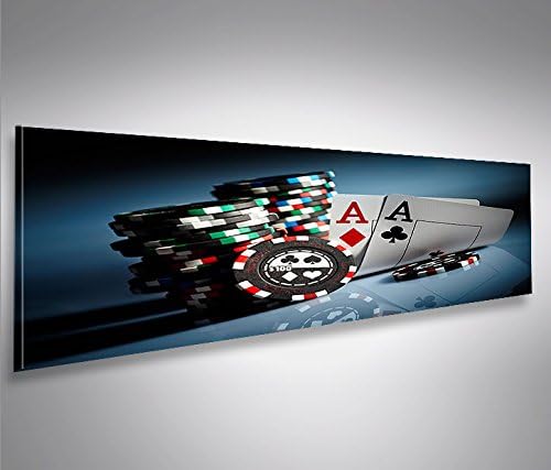 islandburner Bild Bilder auf Leinwand Aces Poker Casino Spielhalle Kartenspiel Panorama XXL Poster L