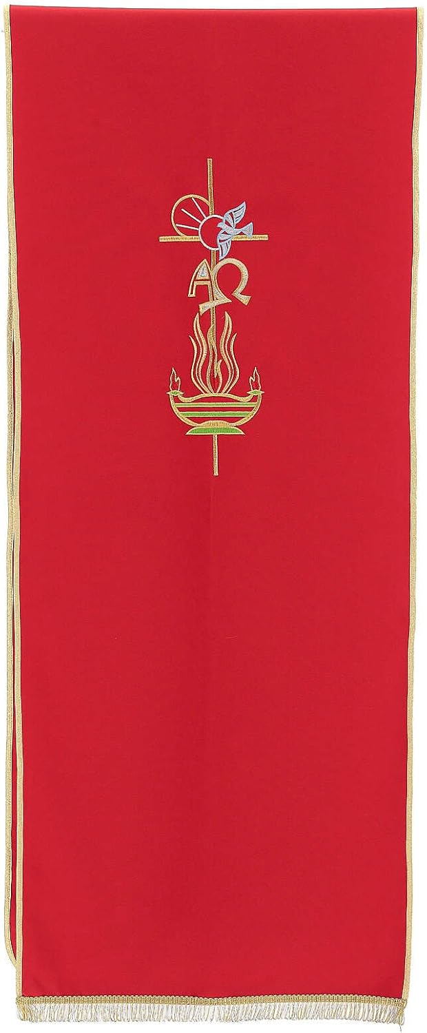 Pultbehang Kreuz Alpha und Omega aus Polyester, Violett, Violett