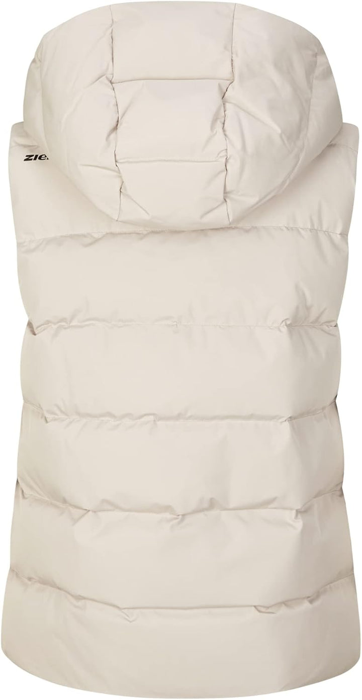 Ziener Damen Tulja Weste Freizeit, Sport | Micro Down, warm, modisch (1er Pack) 36 silver beige, 36