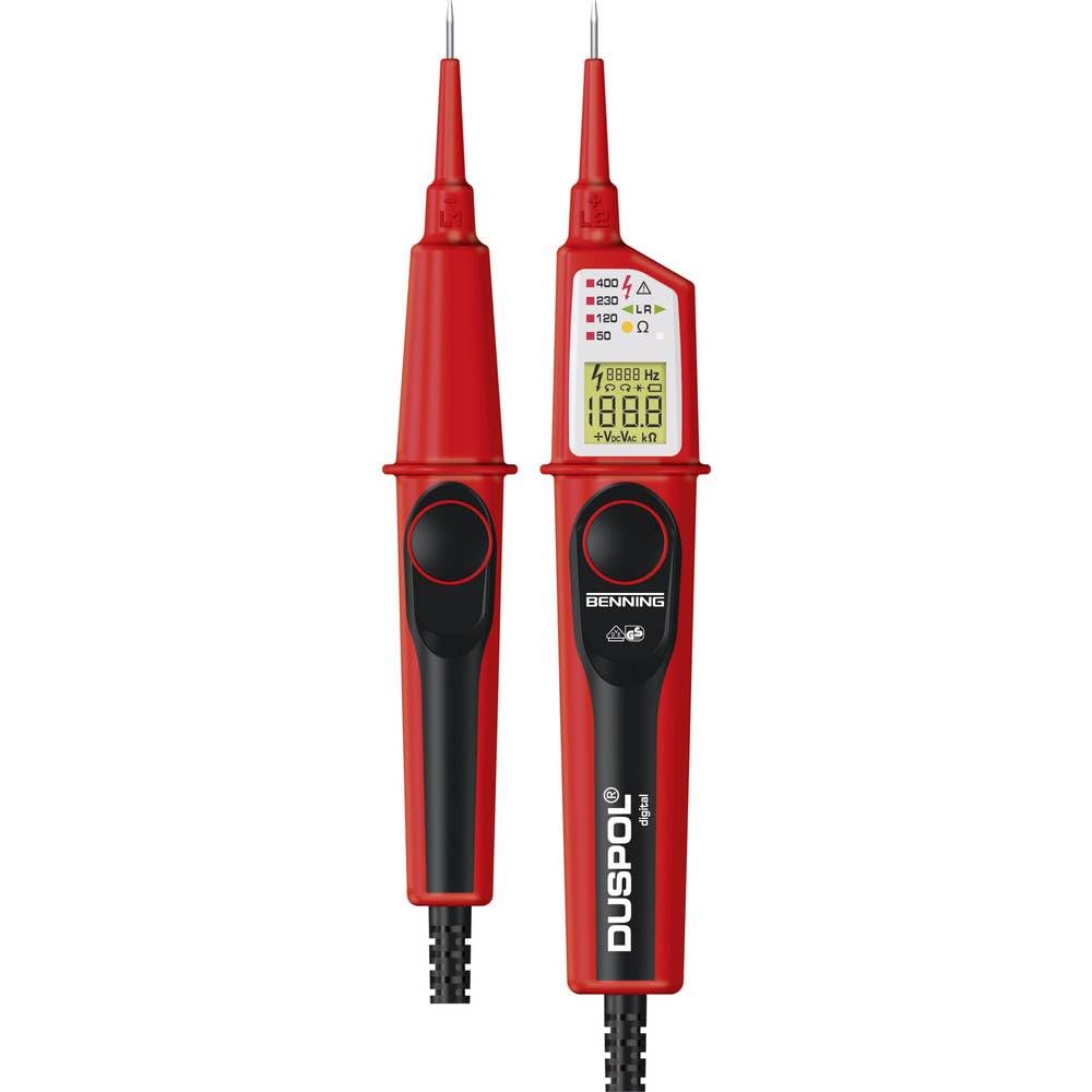 BENNING DUSPOL digital Digitaler True RMS Spannungsprüfer (Prüfart 2-polig, Spannungsmessbereich 1 V