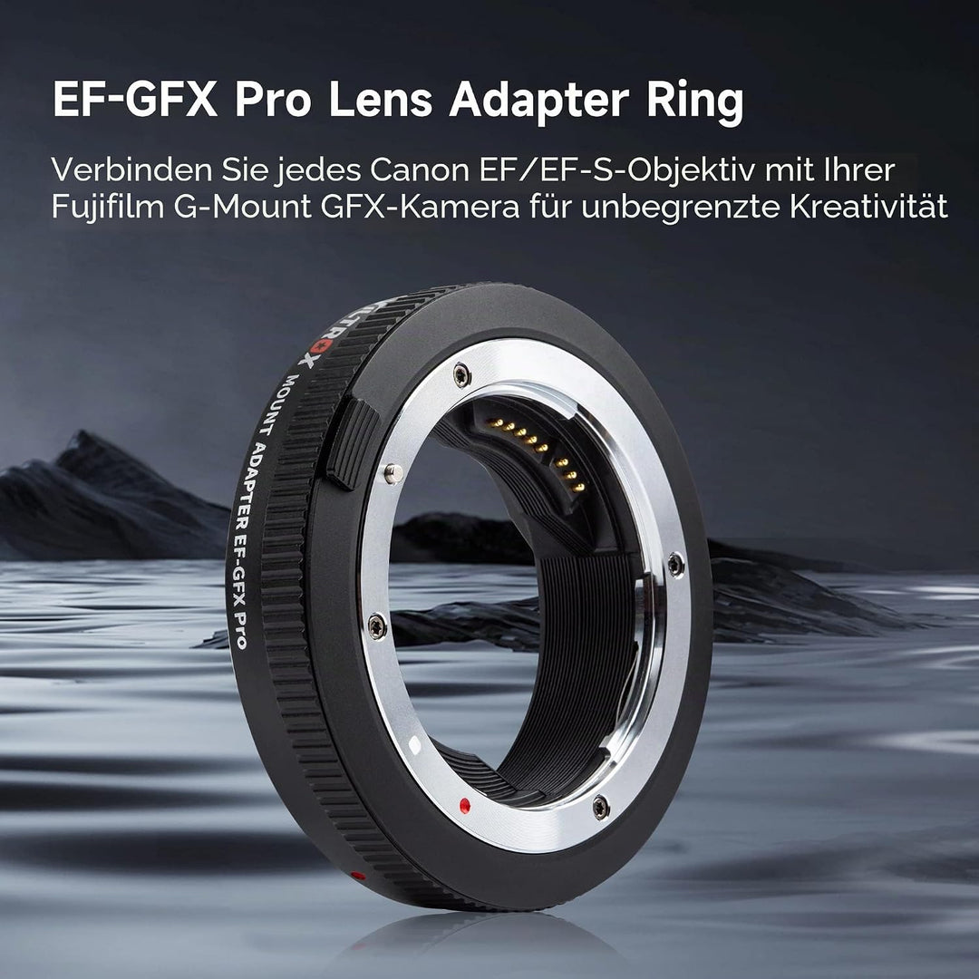 VILTROX EF-GFX Pro Objektiv Adapter Autofokus Objektivadapter mit Manuellem Blendenring Objektiv Kon
