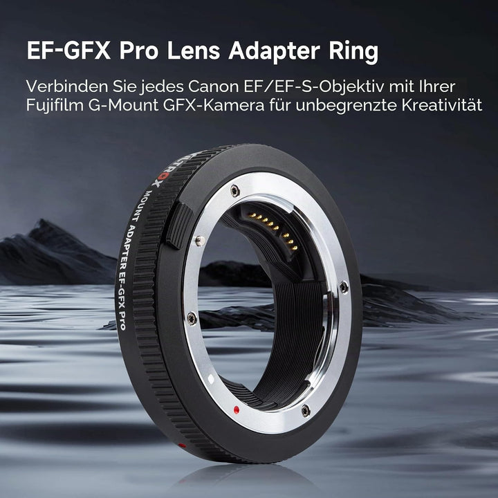 VILTROX EF-GFX Pro Objektiv Adapter Autofokus Objektivadapter mit Manuellem Blendenring Objektiv Kon