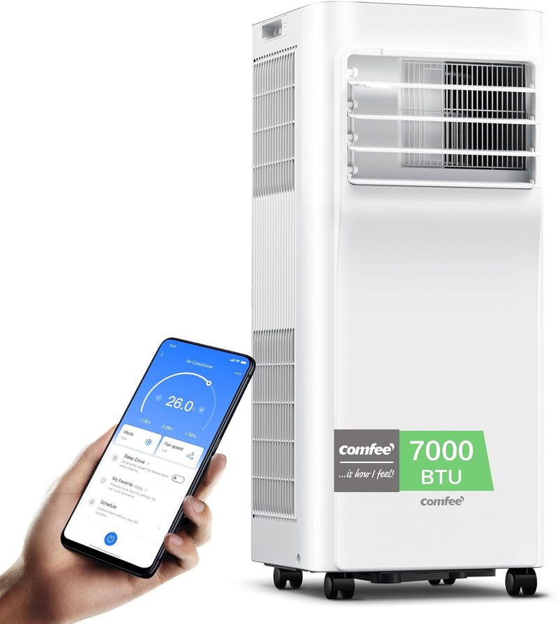 Comfee Mobiles Klimagerät Breezy Cool Pro 2.0,7000 BTU 2,0kW, Kühlen&Ventilieren&Entfeuchten,APP-Ste