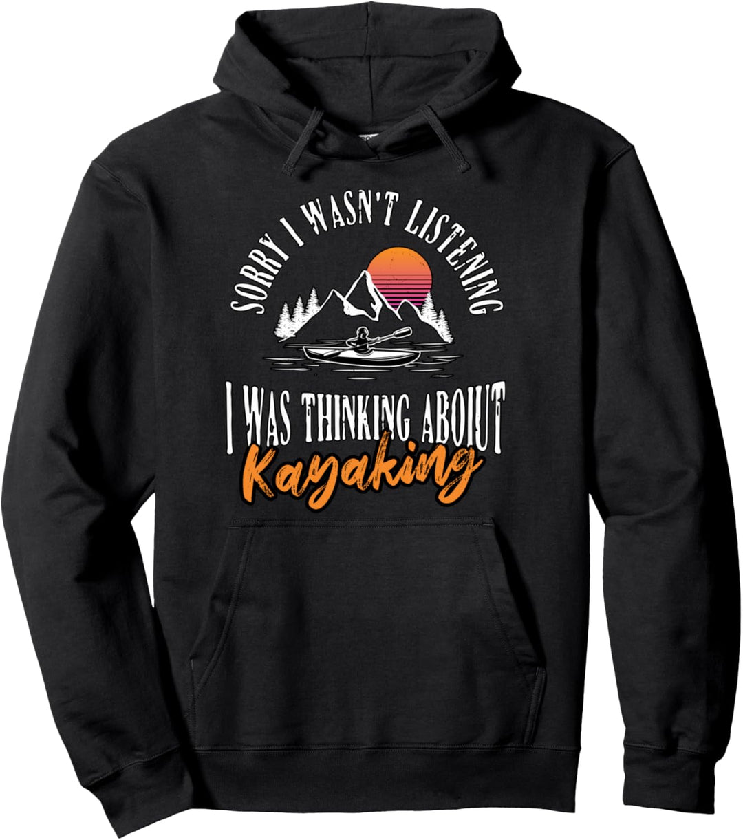 Denken an Kajakfahren Kajak Kajakfahrer Kajakfahren Pullover Hoodie