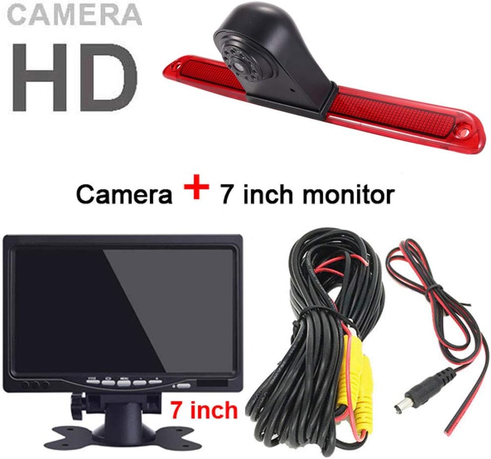Rückfahrkamera Transporter + 7 Zoll TFT LCD Bildschirm Auto Monitor, Bremsleuchte Auto Dach Rückfahr
