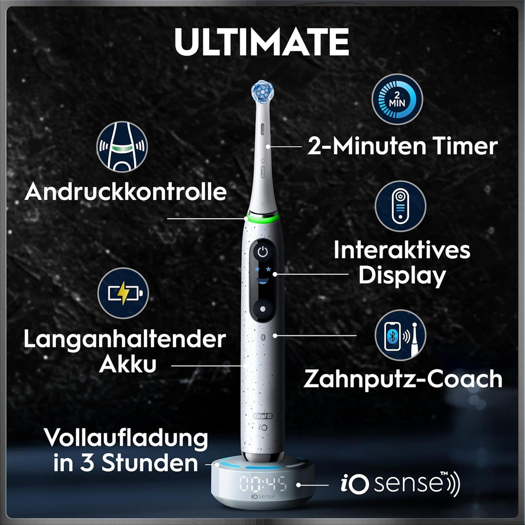 Oral-B iO Series 10 Elektrische Zahnbürste/Electric Toothbrush, 7 Putzmodi, Zahnpflege, iOSense, Far