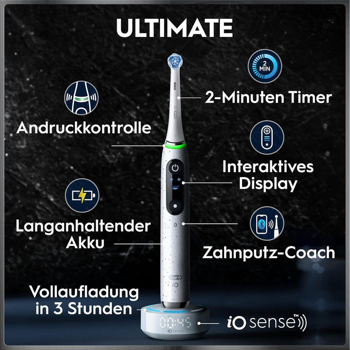 Oral-B iO Series 10 Elektrische Zahnbürste/Electric Toothbrush, 7 Putzmodi, Zahnpflege, iOSense, Far