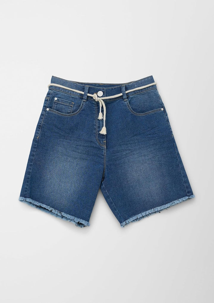 s.Oliver Mädchen Jeans Bermuda, Fit Suri 140 Dunkelblau, 140 Dunkelblau