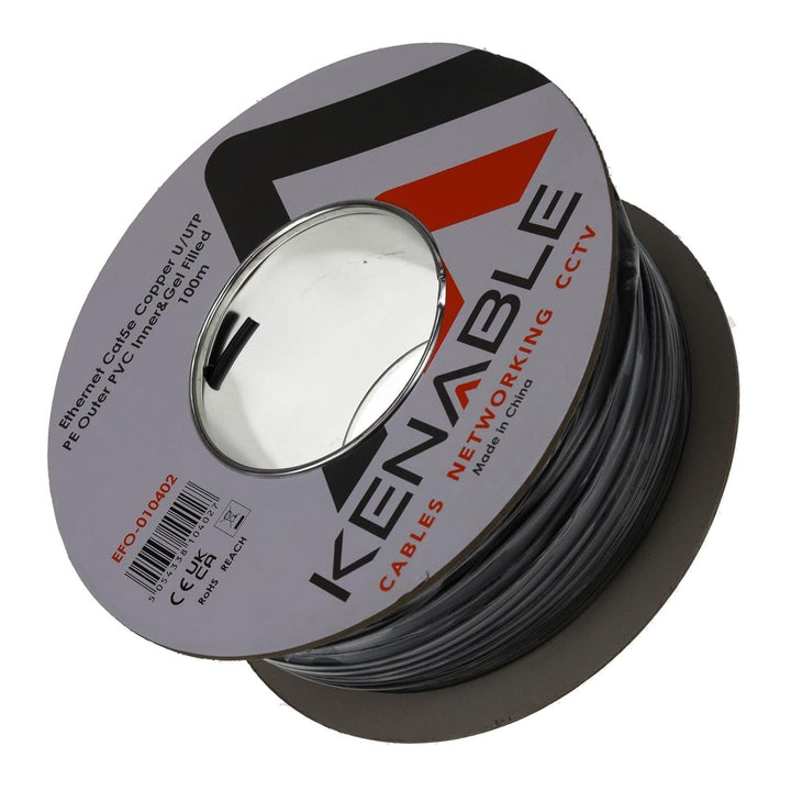 kenable Prämie Aussen CAT5e Aussen Kupfer Ethernet Netzwerk Kabel Kabelrolle Mit Gel 100 m [100 Mete