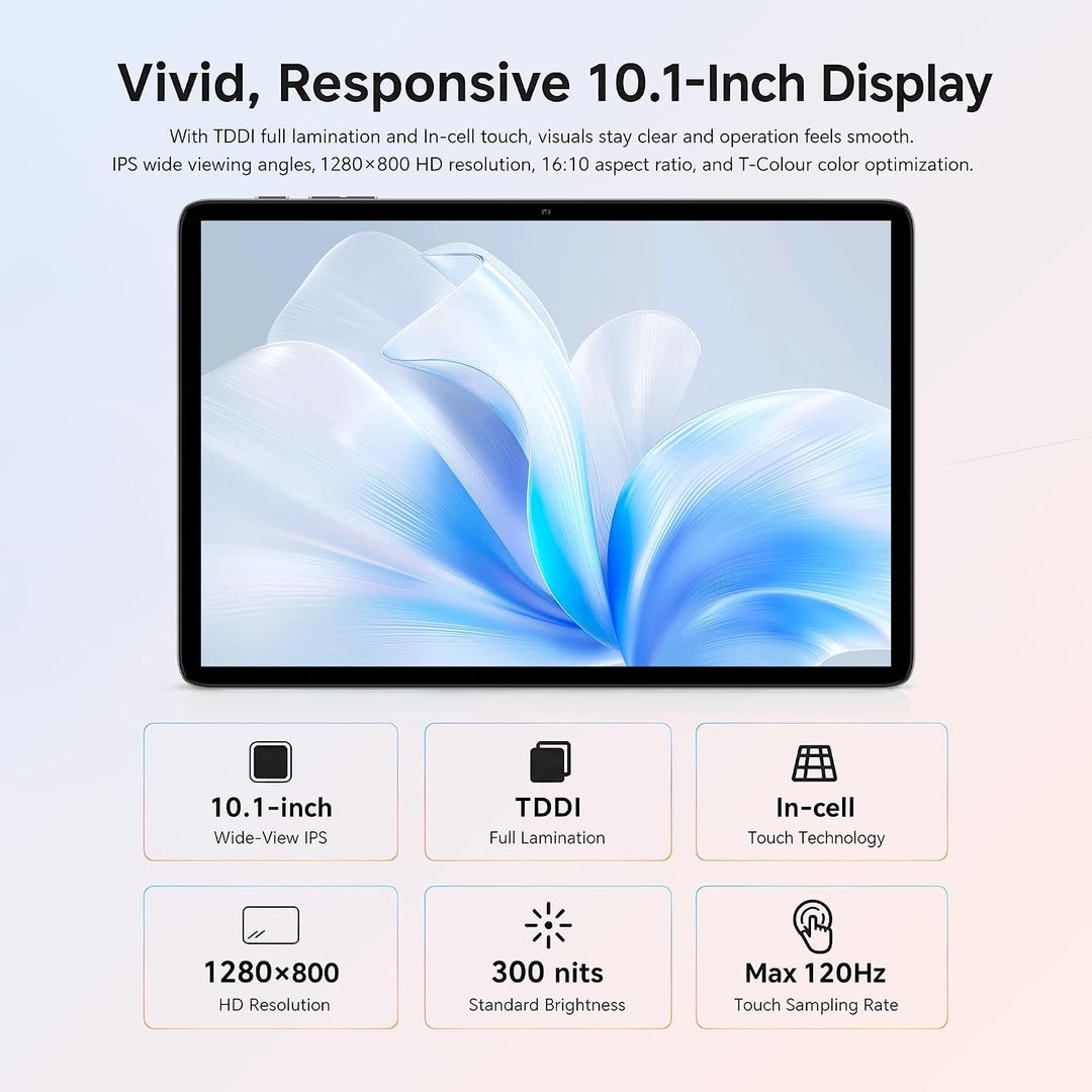 TECLAST Tablet 10 Zoll 120Hz Display, Android 16 Tablets, 16GB+128GB, P30T | 4TB erweiterbar, Octa-C