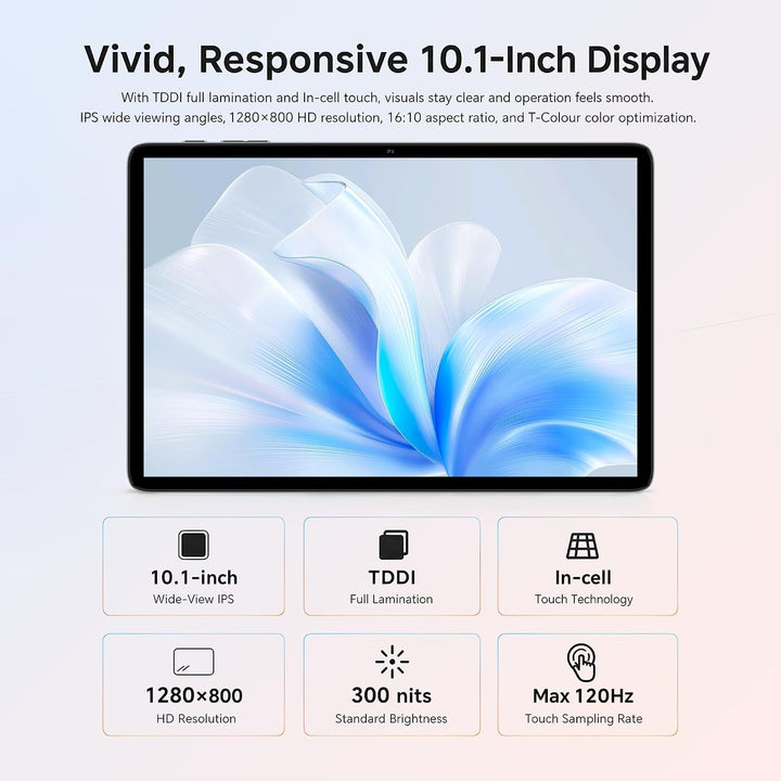 TECLAST Tablet 10 Zoll 120Hz Display, Android 16 Tablets, 16GB+128GB, P30T | 4TB erweiterbar, Octa-C