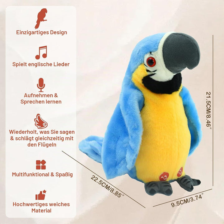 Elektrische Sprechender Papagei Spielzeug, Stimme Wiederholen und Auf Englisch Singen, Aufzeichnung