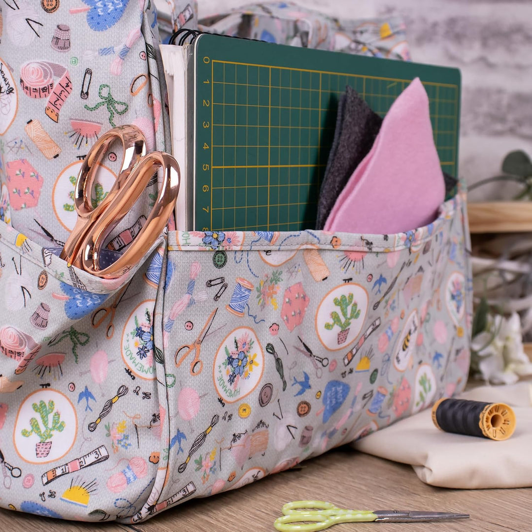 Hobby Gift MRB 86 Sac de rangement artisanal exclusive, Cotton, Hausgemacht, 13 x 34.5 x 29cm 13 x 3