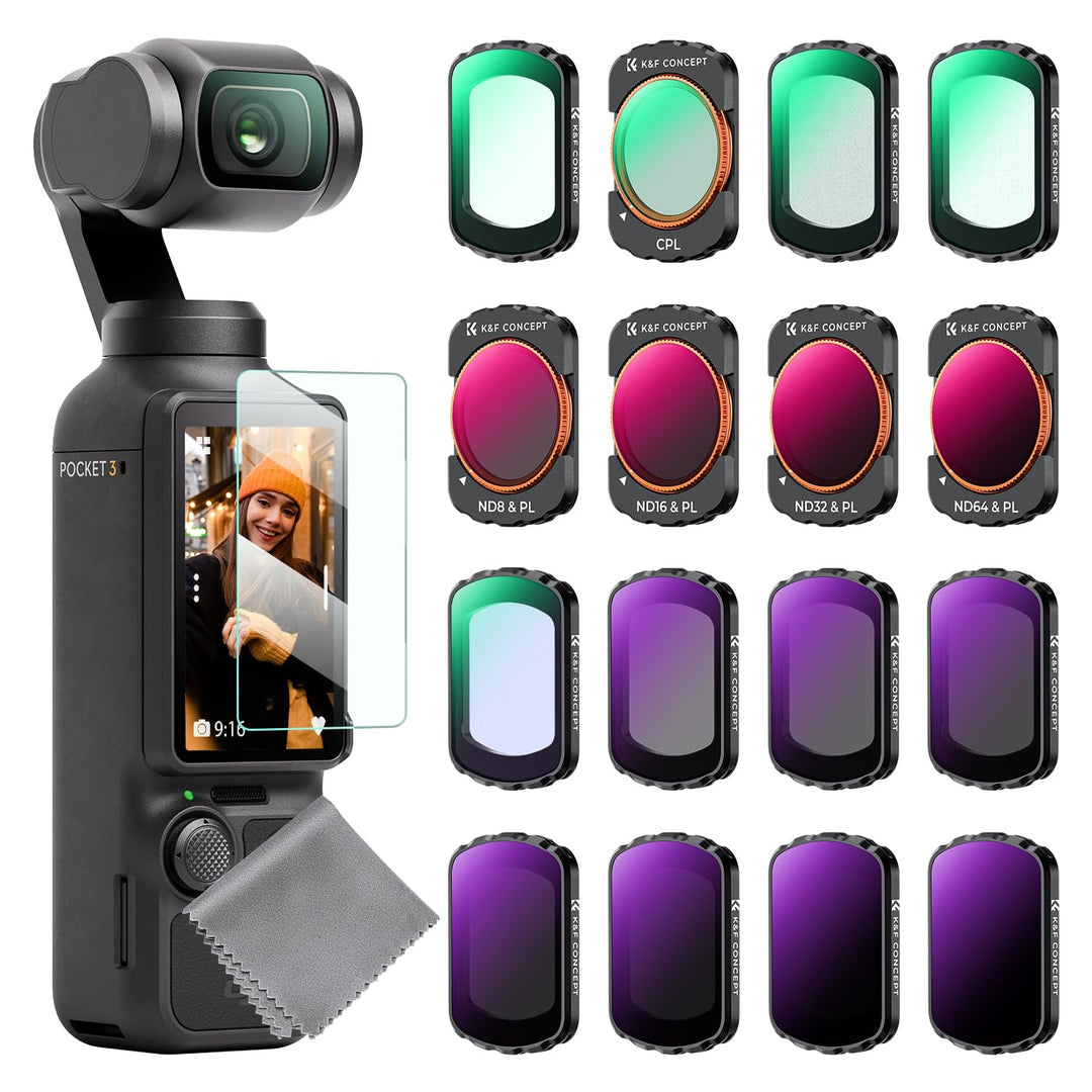K&amp;F CONCEPT 16er Filter Set kompatibel mit DJI Osmo Pocket 4/3 | 16 Stück Filter Set, kompatibel mit