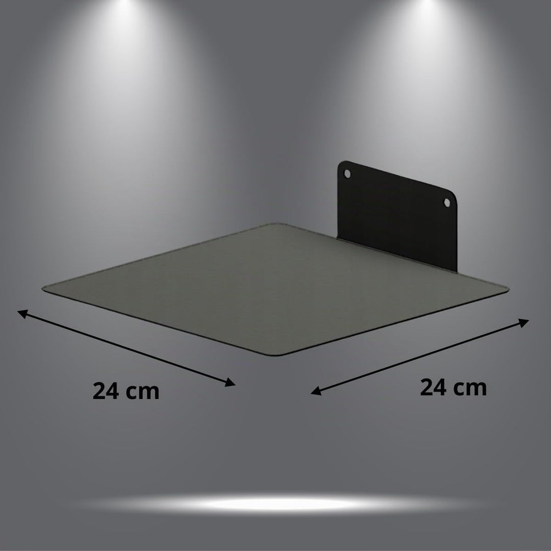Blumenregal für die Wand Schwarze Metall Quadratische Wandregal 24x24 cm für Blumen Blumentöpfe und