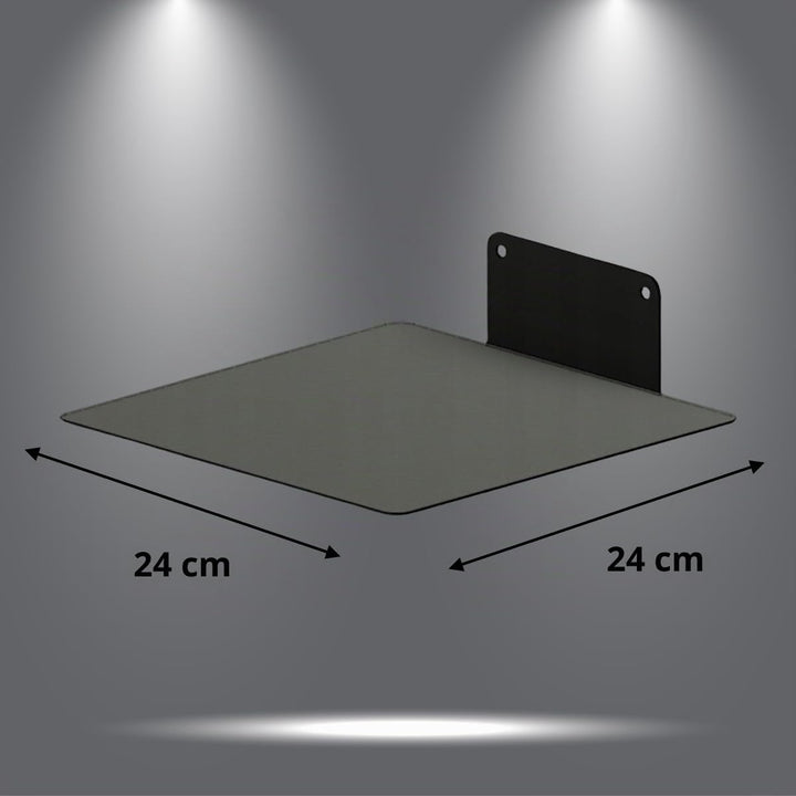 Blumenregal für die Wand Schwarze Metall Quadratische Wandregal 24x24 cm für Blumen Blumentöpfe und