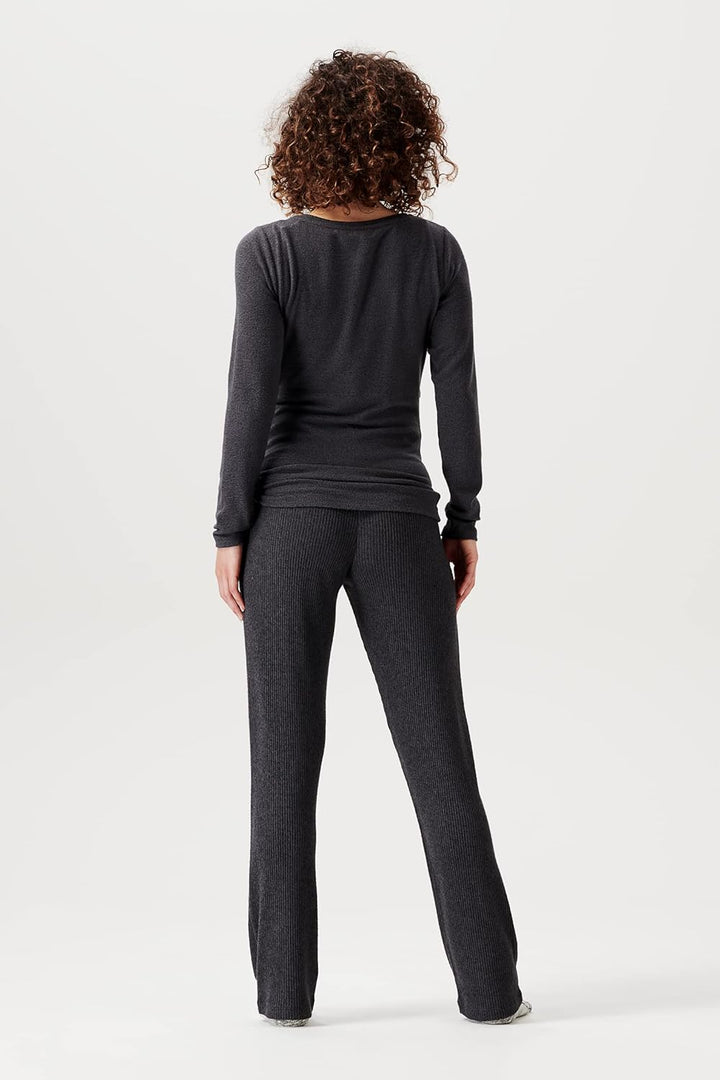 Noppies Damen Top Plano Nursing Long Sleeve T-Shirt, Grey Melange - P806