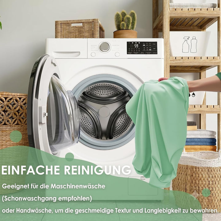 2 Stück Nackenkissen Bezug mit Reissverschluss – 80% Polyester /20% Elasthan | Atmungsaktiv und Haut