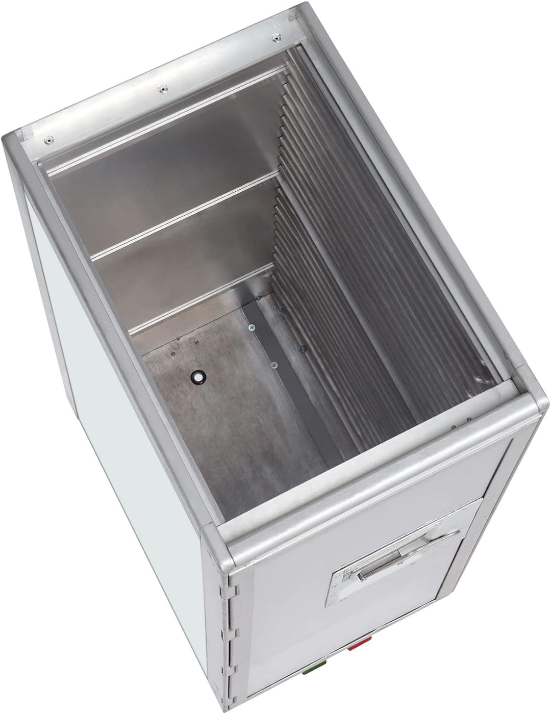 Bartrolley Uni Airlinegrau inkl. LED Fachboden, Barbrett & Glasfachboden, Gebrauchter Trolley aus de