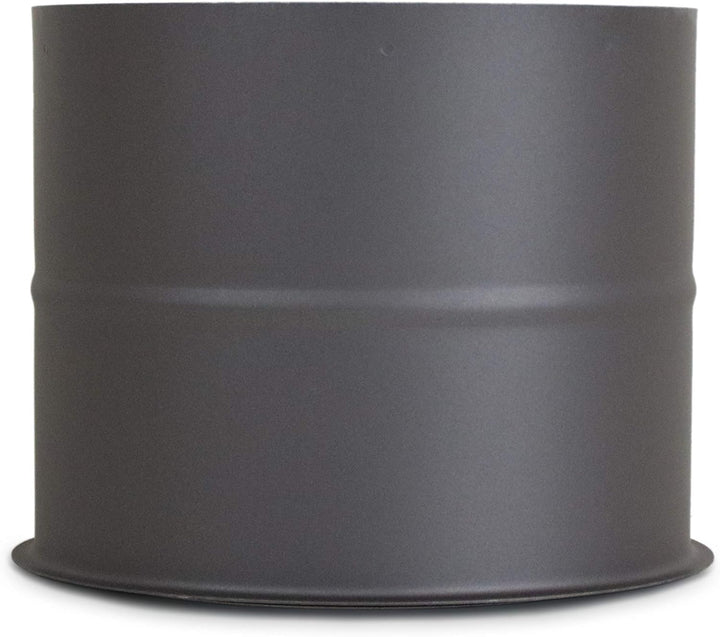 LANZZAS Ofenrohr Wandfutter/Mauermuffe, im Durchmesser Ø 150 mm, Farbe: gussgrau (schwarz-metallic i