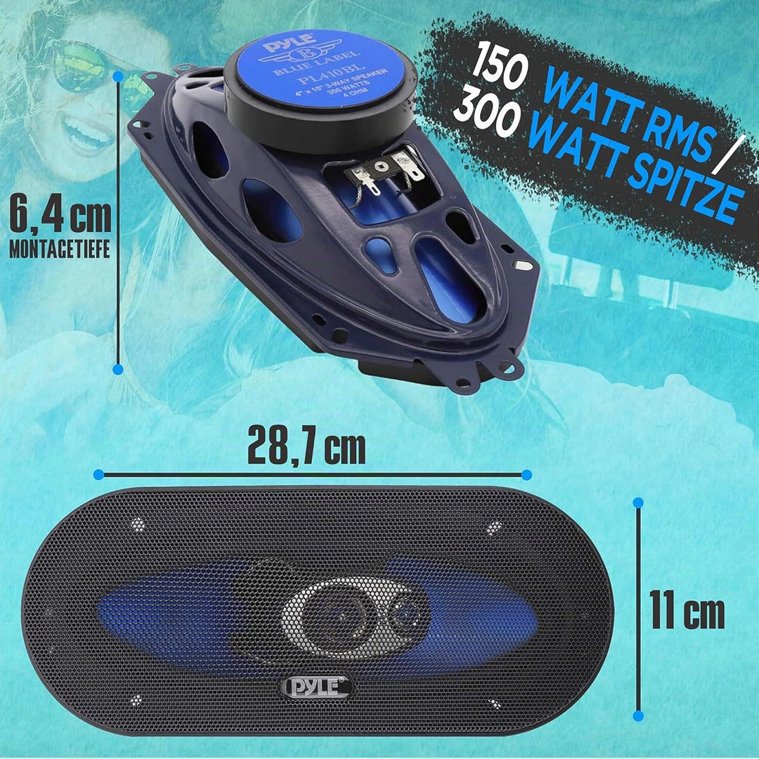 Pyle Auto Lautsprecher 3.5 Zoll 2 Wege Set 120W - Einbaulautsprecher Auto Kfz Lautsprecher kompakt m